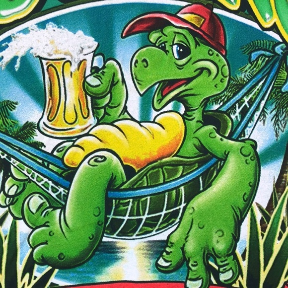 Cooters Clearwater Beach Ladies Graphic Tank Top Green Women’s Small NEW - Picture 5 of 14